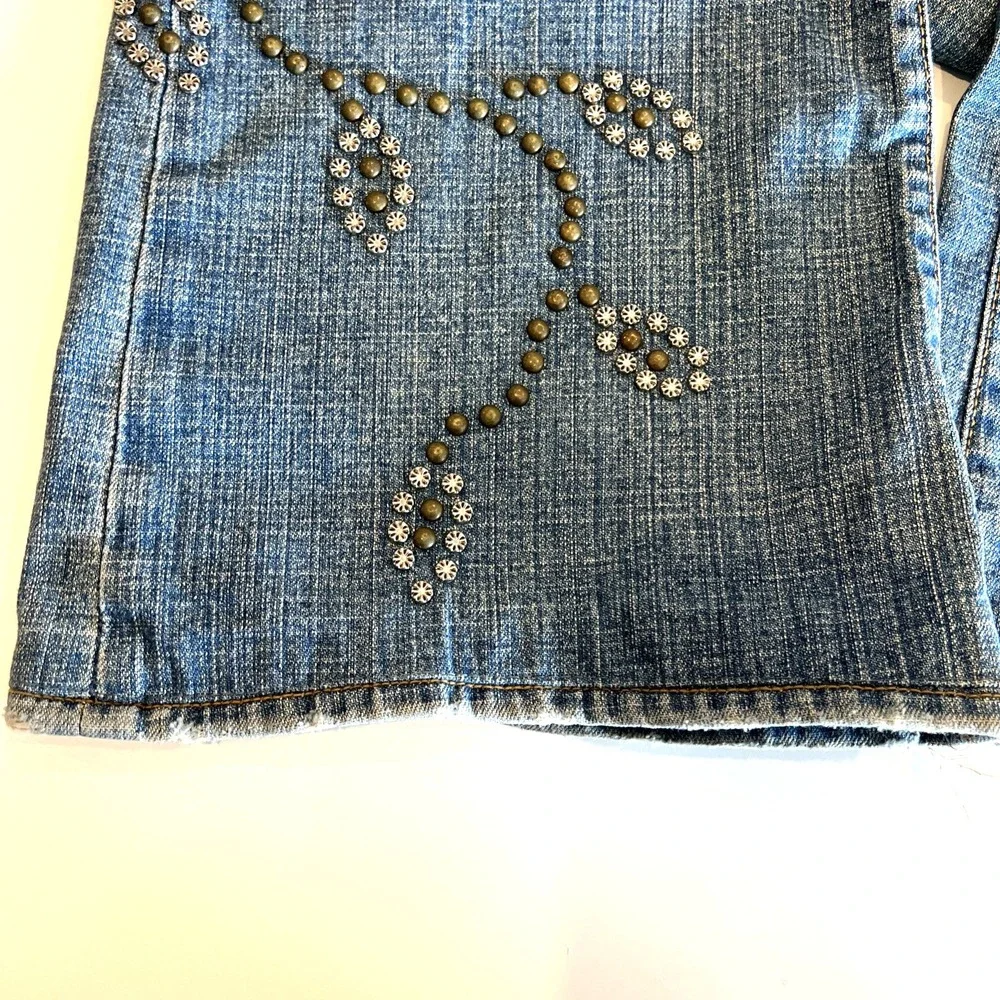 STREETS AHEAD Bejeweled‎ Bootcut Flared Boho Western Jeans Women's 32 x 30.5 USA